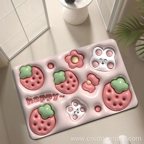 Custom 3D stereoscopic feeling funny printing bath mat